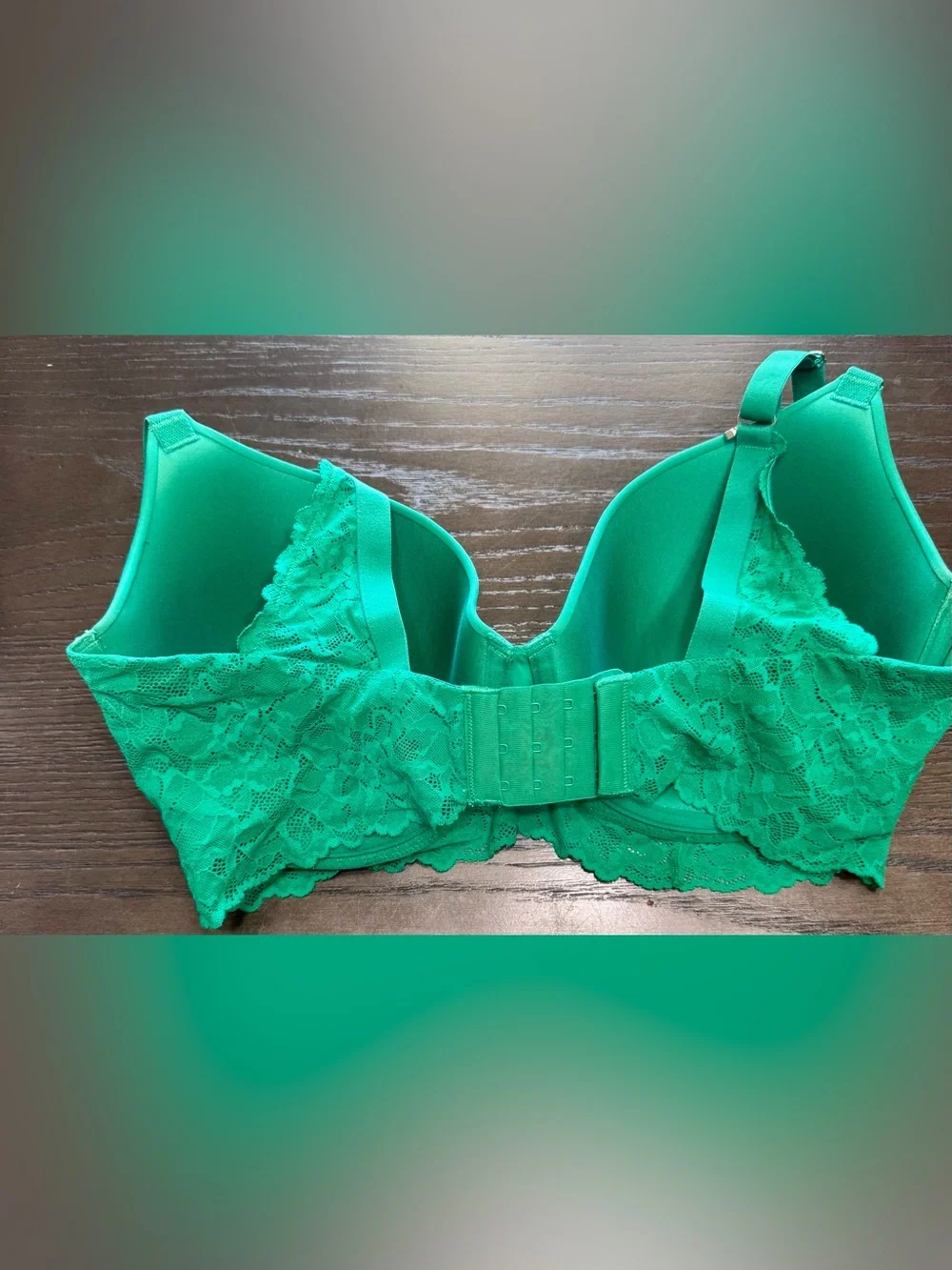 City Chic Green Lace Padded Underwire Contour Bra Size 38DDD